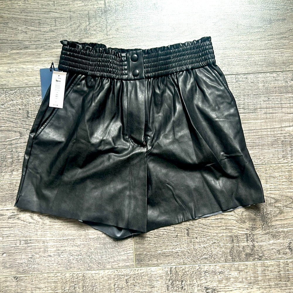 Wilfred Free High Waist Vegan Leather Shorts NWT